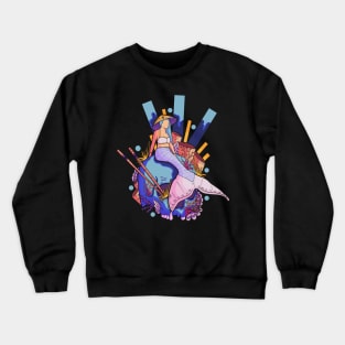 The mermaid and the skull Crewneck Sweatshirt